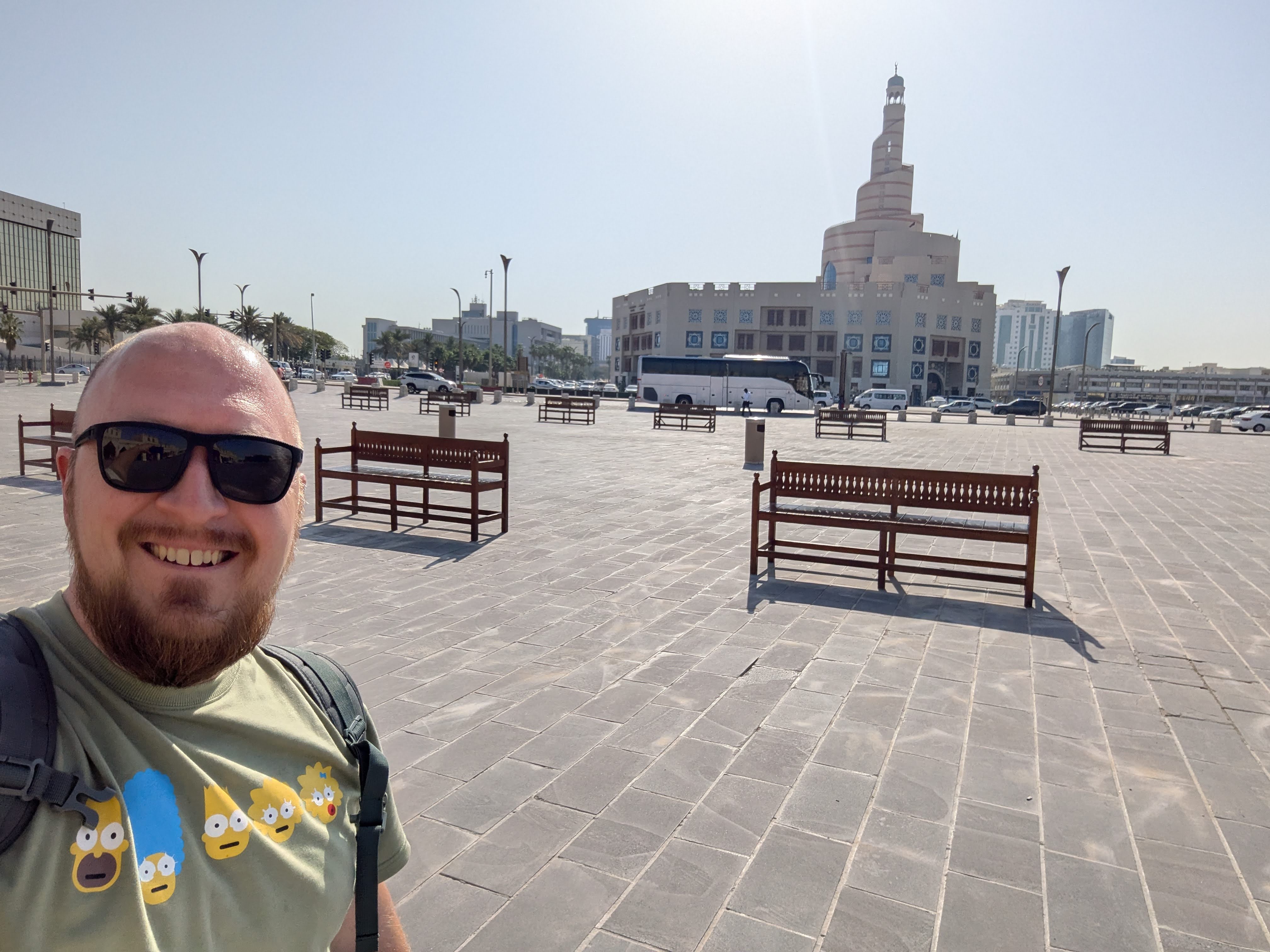 Historic temple architecture in Doha, Qatar